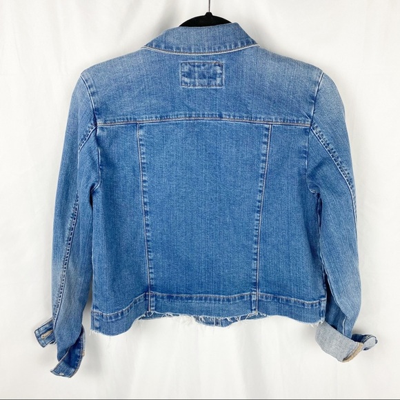 LOFT Boxy Denim Jacket Size Small - Picture 7 of 7
